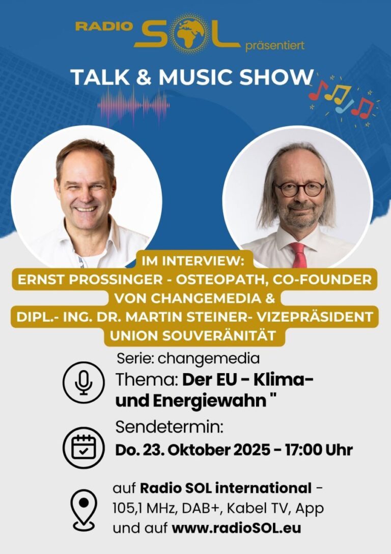 Dr. Martin Steiner im Gespräch mit Ernst Prossinger auf Radio SOL
