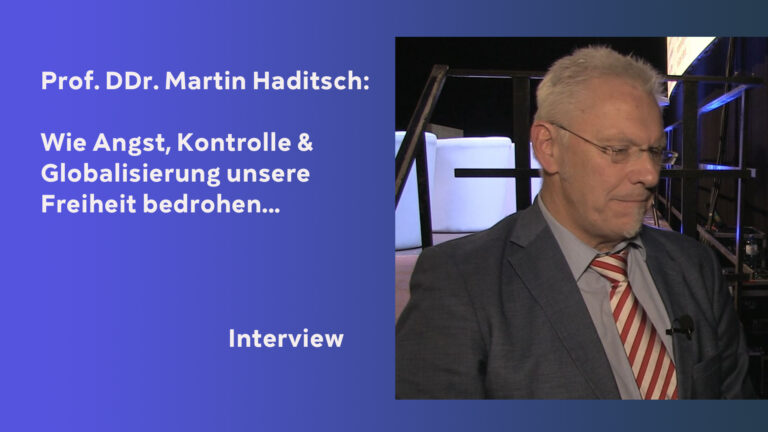 Prof. DDr. Martin Haditsch – Wie Angst, Kontrolle & Globalisierung unsere Freiheit bedrohen…