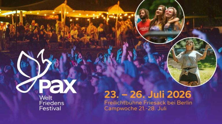 Willkommen beim PAX Weltfriedensfestival – Die Friedenstaube landet wieder