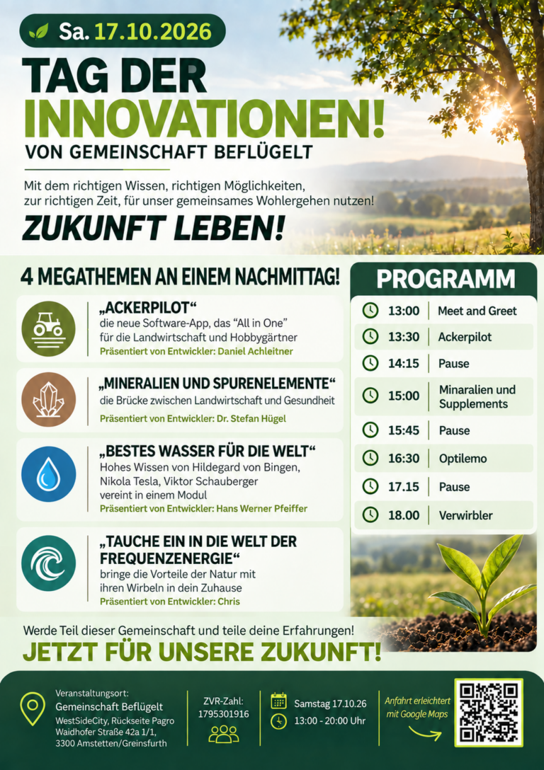Tag der Innovationen bei Gemeinschaft Beflügelt in Amstetten!